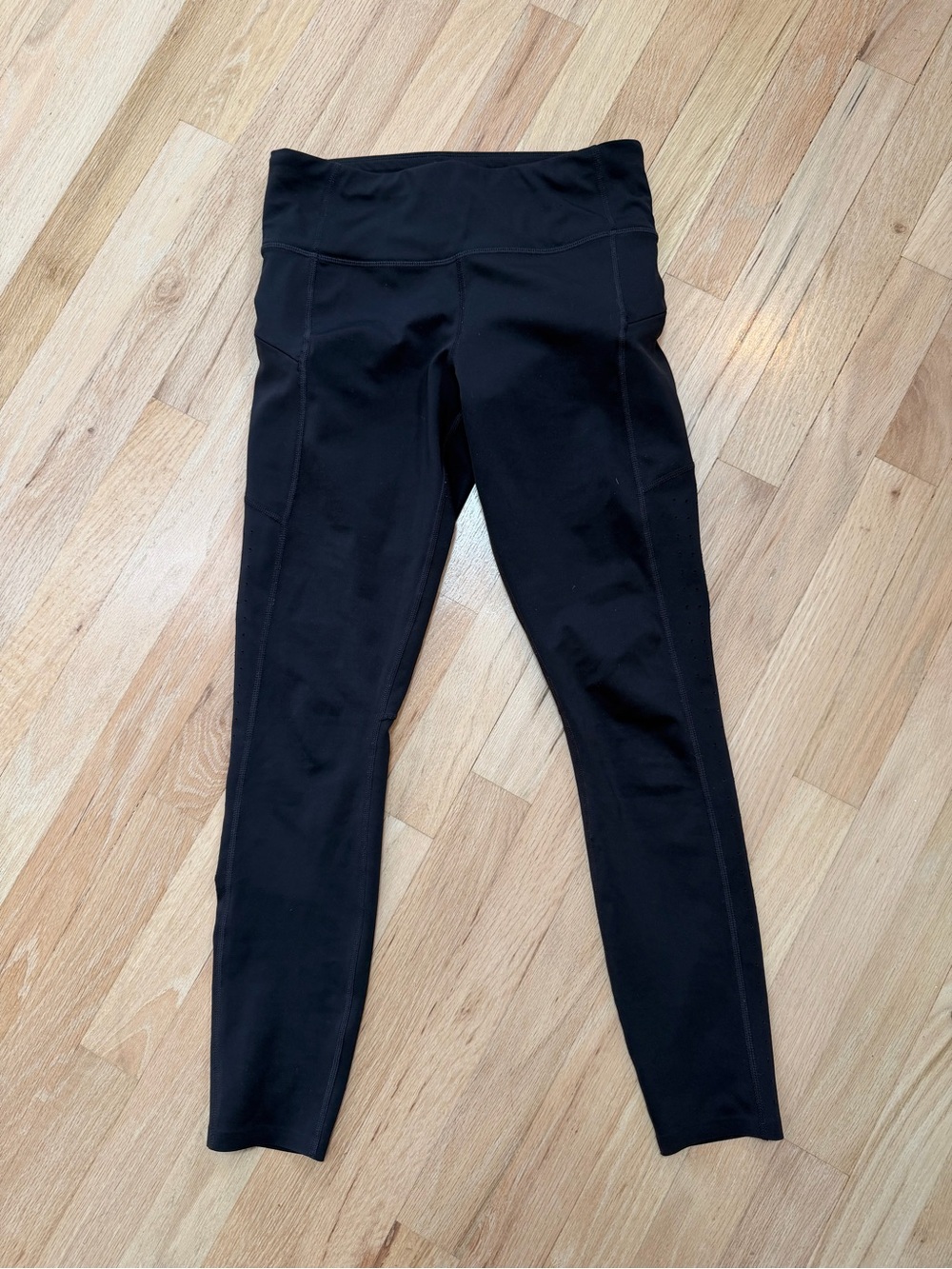 Athleta Black High-Waist Women’s Perforated Leggings